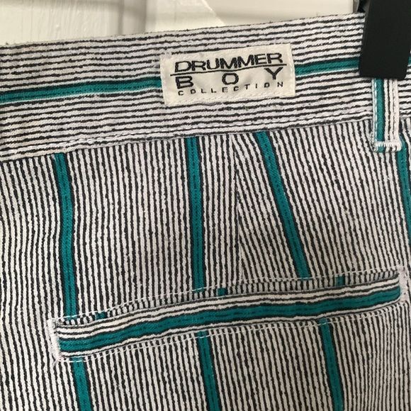 NWT VTG 90s shorts striped beach surf Zack Morris Sears Drummer Boy - Picture 5 of 9